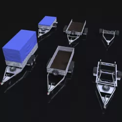 trailers 3D model
