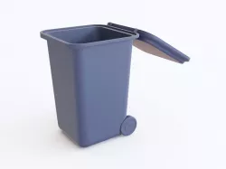 Trash bin plastic 02 3D model