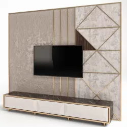 Wall Panel with Tv  3D model