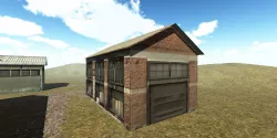 Warehouse Industrial Buildings for Games Lowpoly Low-poly  3D model