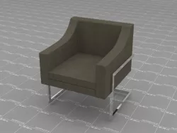 Zachary Contemporary Armchair 3D model