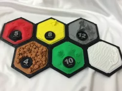 3D Magnetic Catan Tiles