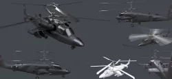 3D model Helicopter KA 52 Black Shark Low-poly  3D model