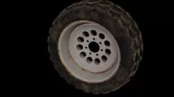 A wheel from old offroader 3D model