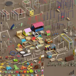 AD Playgrounds Low-poly  3D model