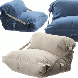 Adjustable Grey Bean Bag Chair by Crate and Barrel kids 3D model