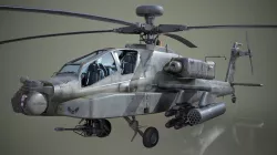 AH-64D Apache Longbow Helicopter Low-poly  3D model