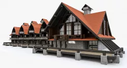 Alpine Hotel 3D model