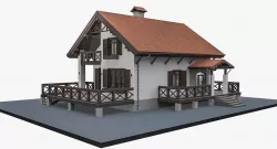 Alpine House Flat 3D model