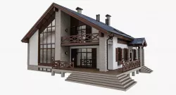 Alpine Residential House 3D model