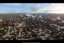 Ancient City Chi Street in China Low-poly  3D model