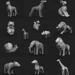 Animal Low Poly 3D Model Collection