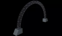 arched truss 3D model