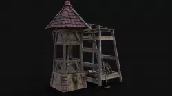 Archi oilmill Low-poly  3D model