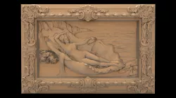 Beauty in sea shell framed 3d stl models for artcam and aspire 3D model