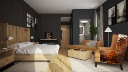 Bedroom and bathroom scene 3D model