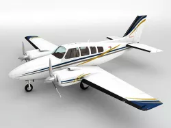 Beechcraft Baron 58 Aircraft 3D model