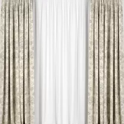 Beige curtains 3D model