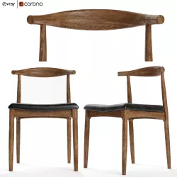 Byron chair Industry west  COPENHAGEN CHAIR Walnut 3D model