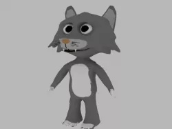 Cartoon cat 3D model