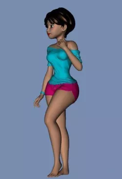 Cartoon character Sarah rigged Discount Price 3D model