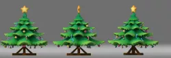 cartoon Christmas tree  Pine tree conifer 3D model