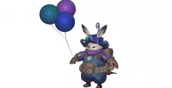 Cat-Racoon with a balloon P5 3D model