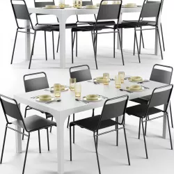 Cb2 Aqua Virgio Dining Table 3D model