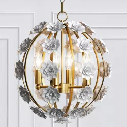 Ceramic Flower Pendant Light 3D model