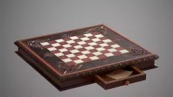 Chess board Low-poly  3D model