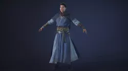 Chinese Swordman Low-poly  3D model