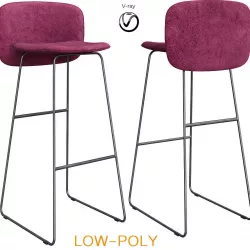 Chips by Chairs  More bar stool 3d model Low-poly  3D model
