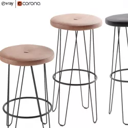 Circus Steel Barstool by Gohlin 3D model