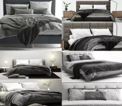 Colection Bed- 5 models 3D Model Collection