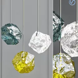 Color Ice Cube Pendant 3D model