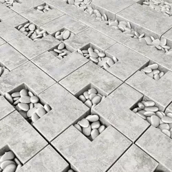 Concrete border construction  3D model