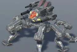 Crawler BattleMech Low-poly  3D model