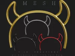 Devil Horns Head band Low-poly  3D model