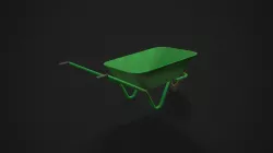  Dirty Wheelbarrow Low-poly  3D model