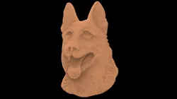 Dog shepard 3d stl models for artcam and aspire 3D model
