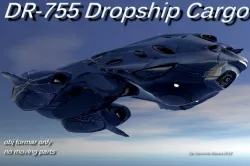 DR-755 Dropship Cargo Spaceship 3D model