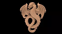 Dragon 3d stl models for artcam and aspire 3D model
