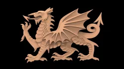 Dragon relief 3d stl models for artcam and aspire 3D model