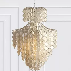 Dripping Capiz 2 Light Chandelier 3D model