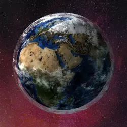 earth with separated clouds 3D model