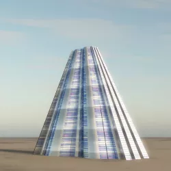 Elegant futuristic building 3D model