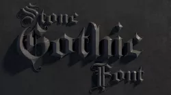 Elegant medieval gothic letter A-Z 3D model