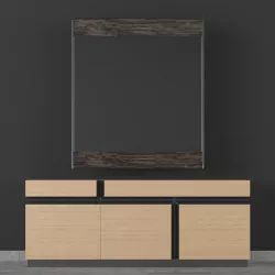 Excalibur mirror and Prisma Sideboard 3D model