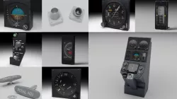 F16 Centre Console Instruments PACK 3D Model Collection