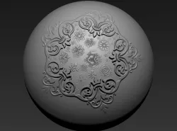 Floral VDM ZBrush Set 02 Low-poly  3D model